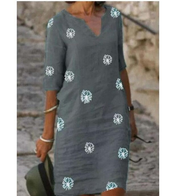 Loose Spring Vintage Ruffles Dress