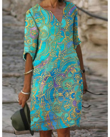 Loose Spring Vintage Ruffles Dress