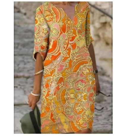 Loose Spring Vintage Ruffles Dress