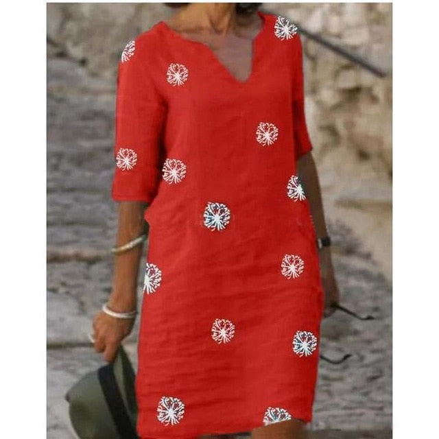 Loose Spring Vintage Ruffles Dress
