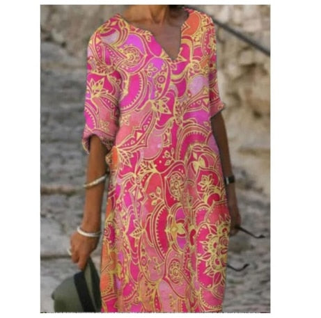 Loose Spring Vintage Ruffles Dress