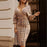 Spring Vintage Striped Midi Dress