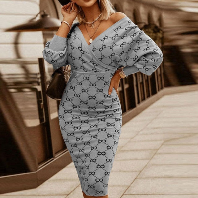 Spring Vintage Striped Midi Dress