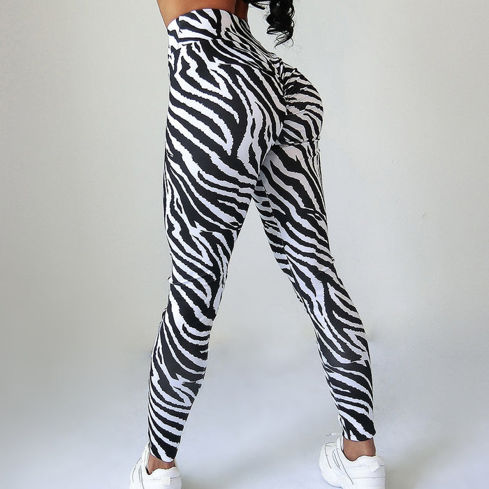 Elastic Animal Skin Sports Leggings