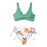 Yellow And Lemon Print Mid-Waist Bikini Swimsuit Lace Up Two Pieces Swimwear 2021 New Beach Bathing Suit