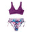 Yellow And Lemon Print Mid-Waist Bikini Swimsuit Lace Up Two Pieces Swimwear 2021 New Beach Bathing Suit