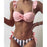 Ruffle Push Up Women Bandeau Swimsuit