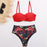 Ruffle Push Up Women Bandeau Swimsuit