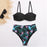 Ruffle Push Up Women Bandeau Swimsuit