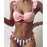 Ruffle Push Up Women Bandeau Swimsuit