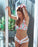 Ruffle Push Up Women Bandeau Swimsuit