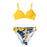 Push Up Floral Wrap Bikini Set