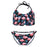 Two Piece Tropical Print Swimsuits Kids