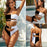 Hollow out White swimwear