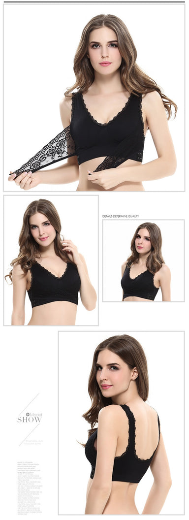 Push Up Seamless Bralette Sexy Lace Brassiere