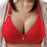 Solid Color Comfortable Steel Ringless Bra Plus Size