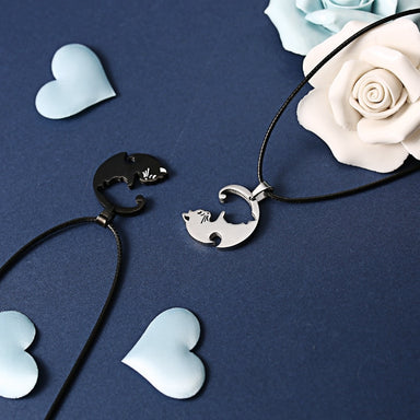 Couples Kitten Jewelry Necklace